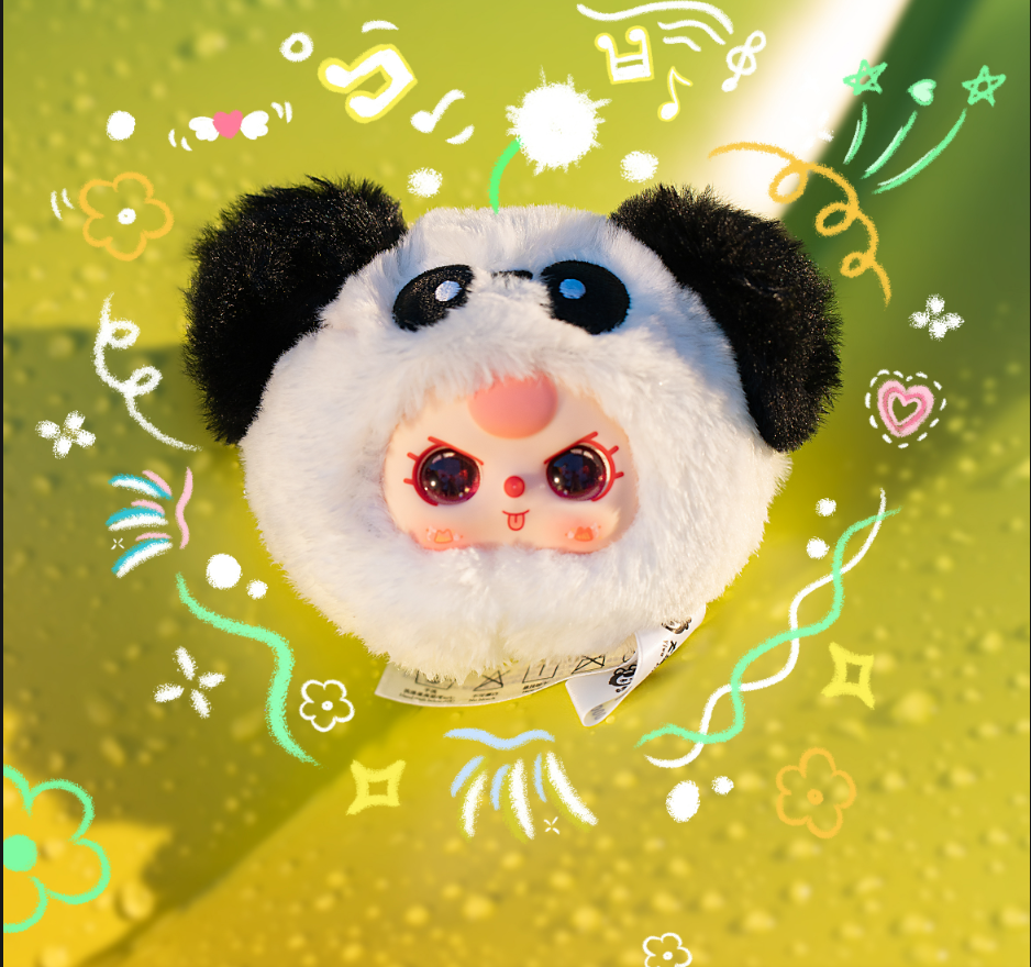 babythree mini animal head Plush Toy Doll Blindbox