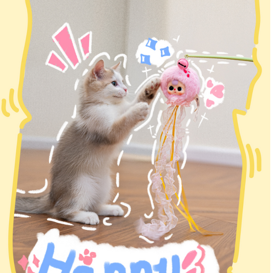 Baby Three Cat Teasing Stick blindbox