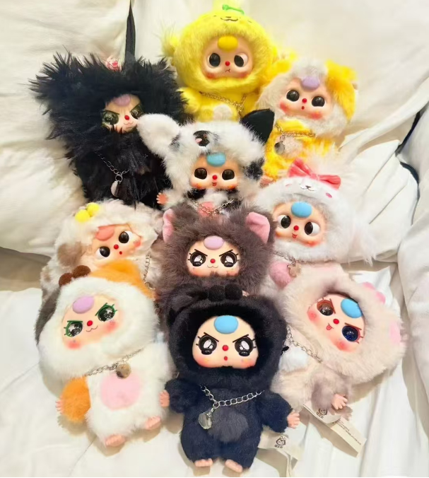 Baby Three Cat and Dog Plush Toy Doll Blindbox