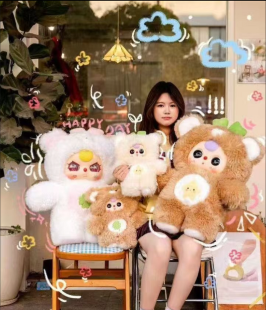 Baby Three Obedient Bear Cub 1000% Plush Toy Doll Blindbox