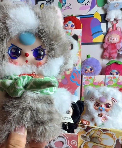 Baby three whose cat is this plush blind box