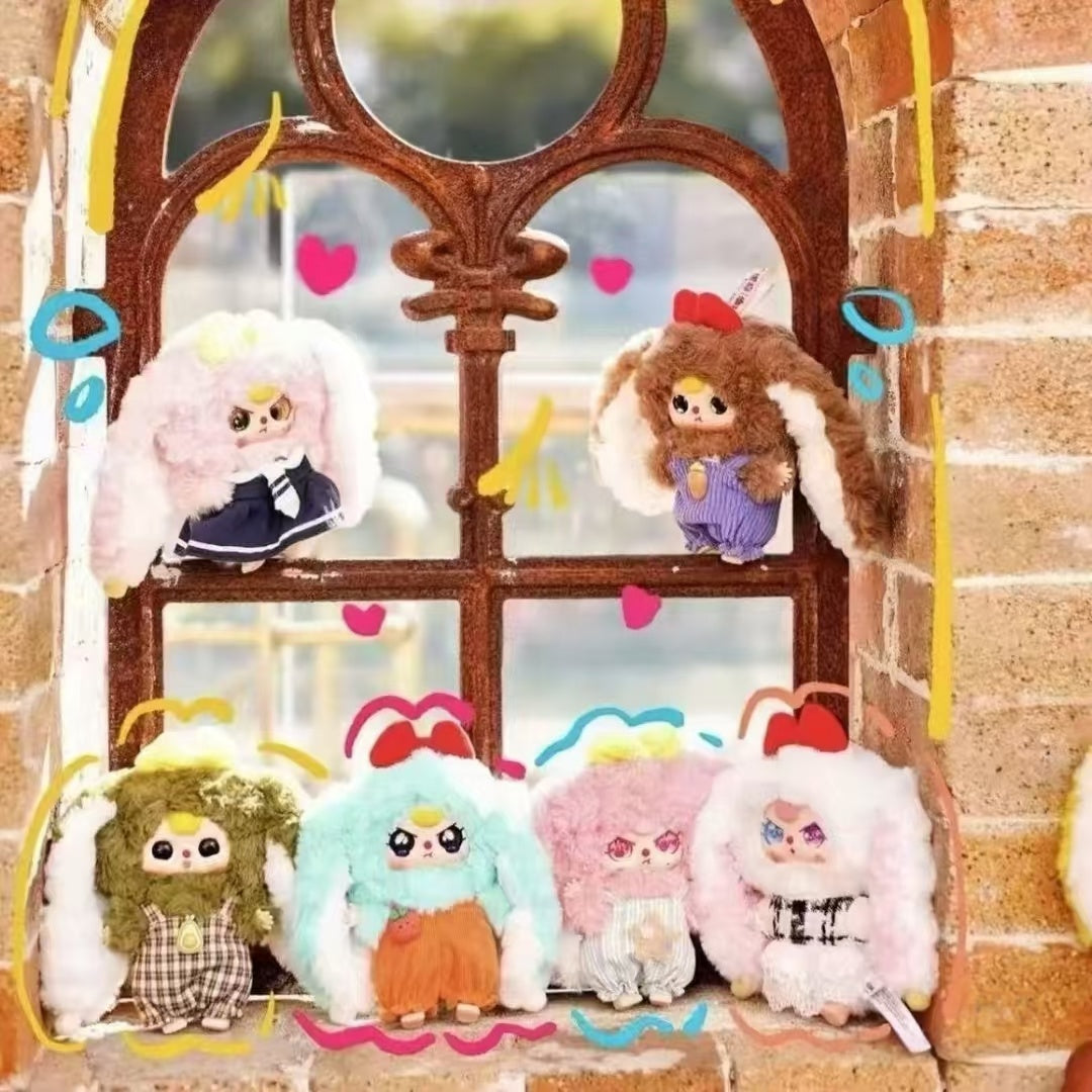 Baby Three Macaron Little Rabbit V2 Plush Toy Doll Blindbox