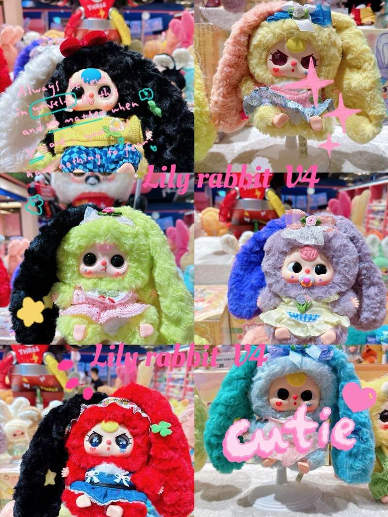 aby Three lily rabbit town V4 Plush Toy Doll Blindbox