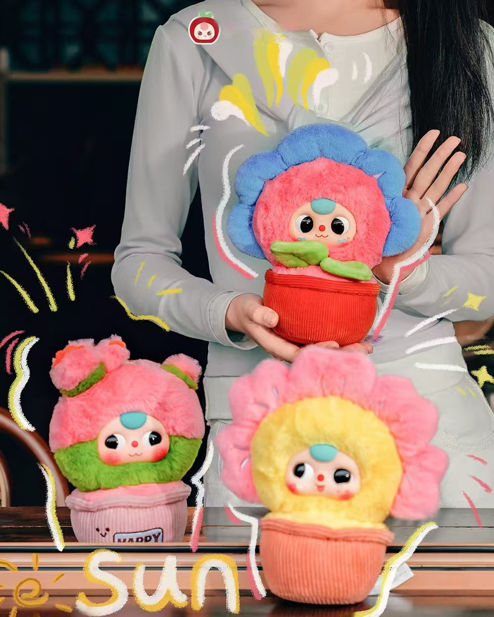 Baby Three Little Potted Plant Plush blindbox