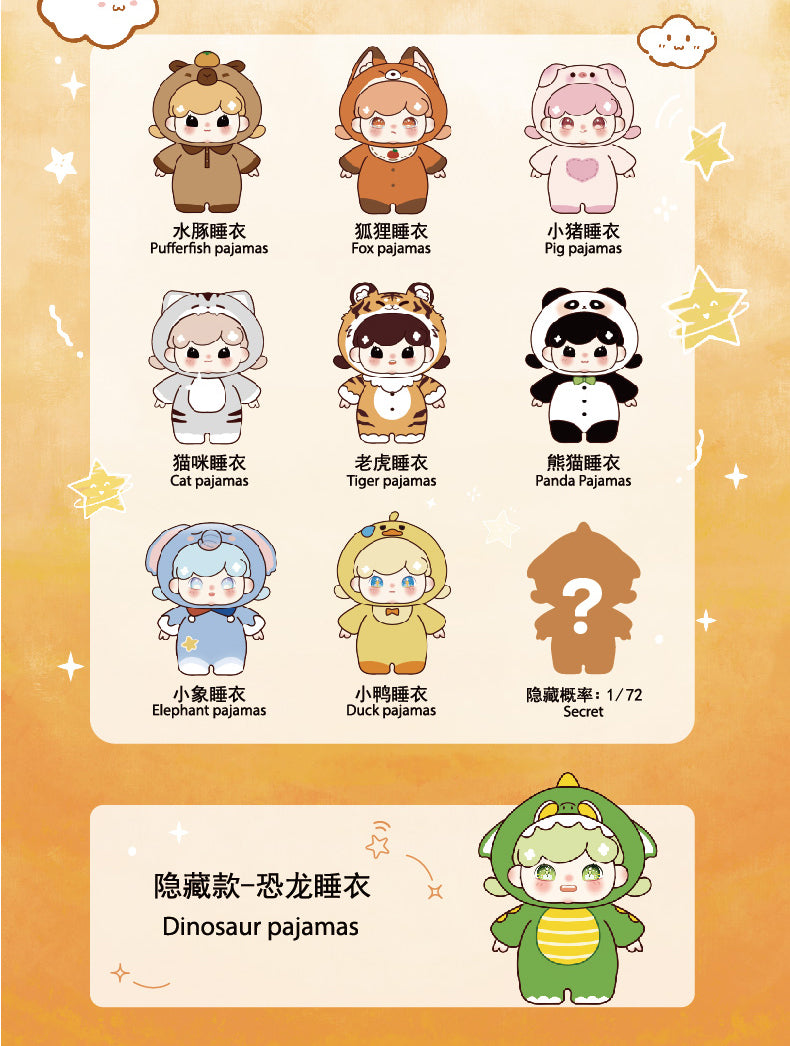 Billie Animal Pajamas plush [generation] [Zipper style] blind box