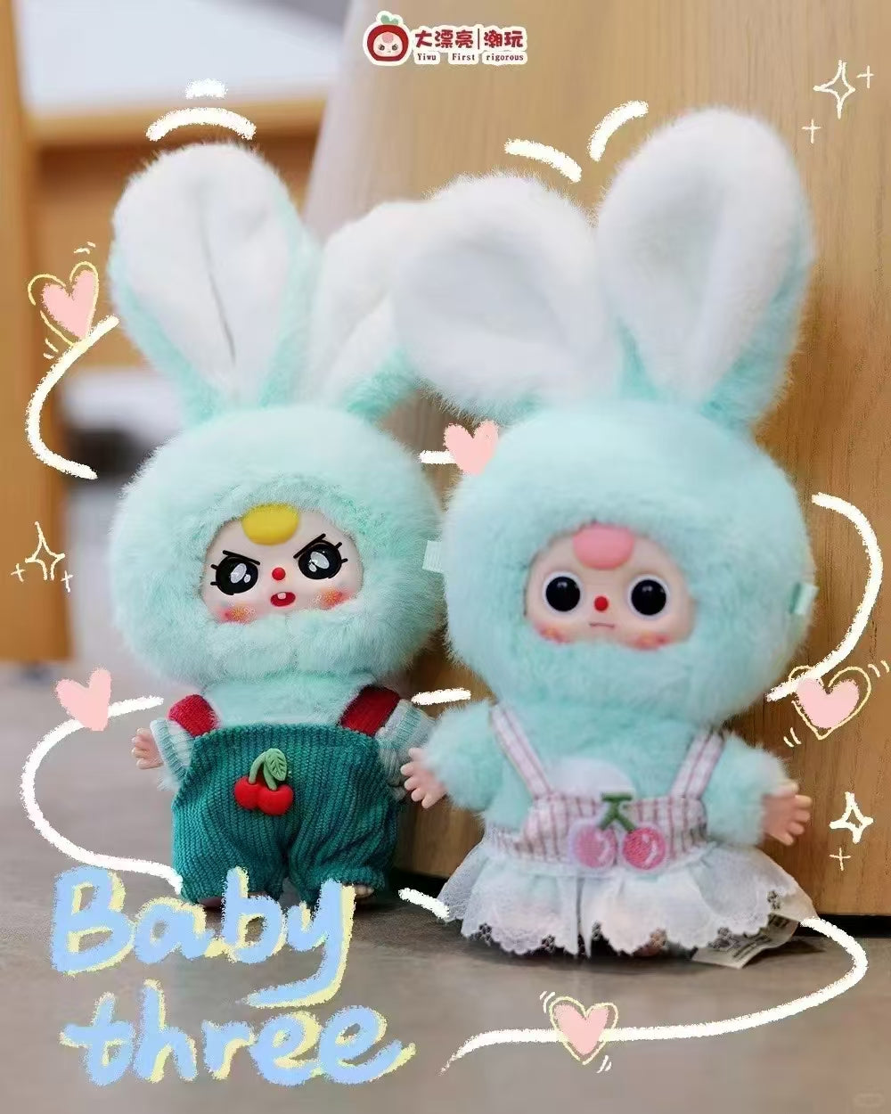 BabyThree Mini Macaron Rabbit Plush Toy Doll Blindbox